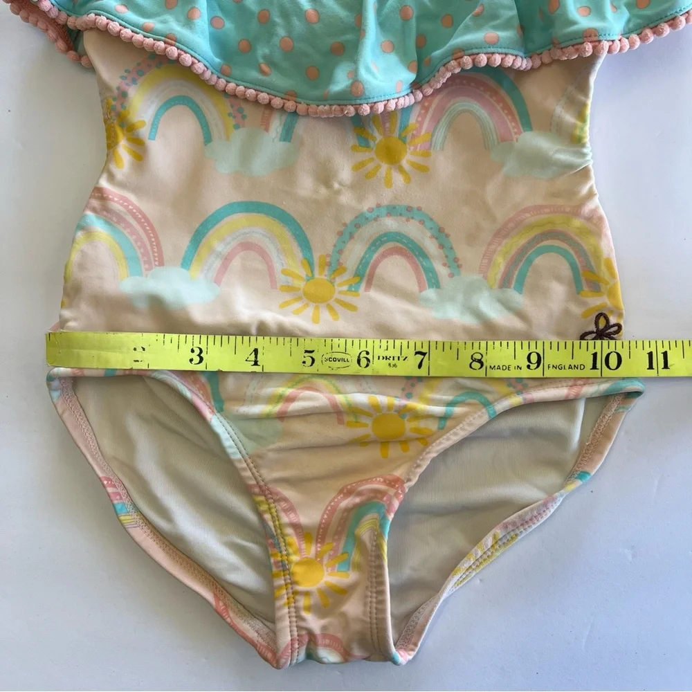 Matilda Jane Dream Chasers Rainbow Groove Swimsuit Girls Size 6 Swim Pool Beach